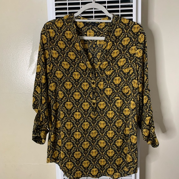 Zara Tops - NWOT Zara Printed Long-sleeve Blouse - cute Print